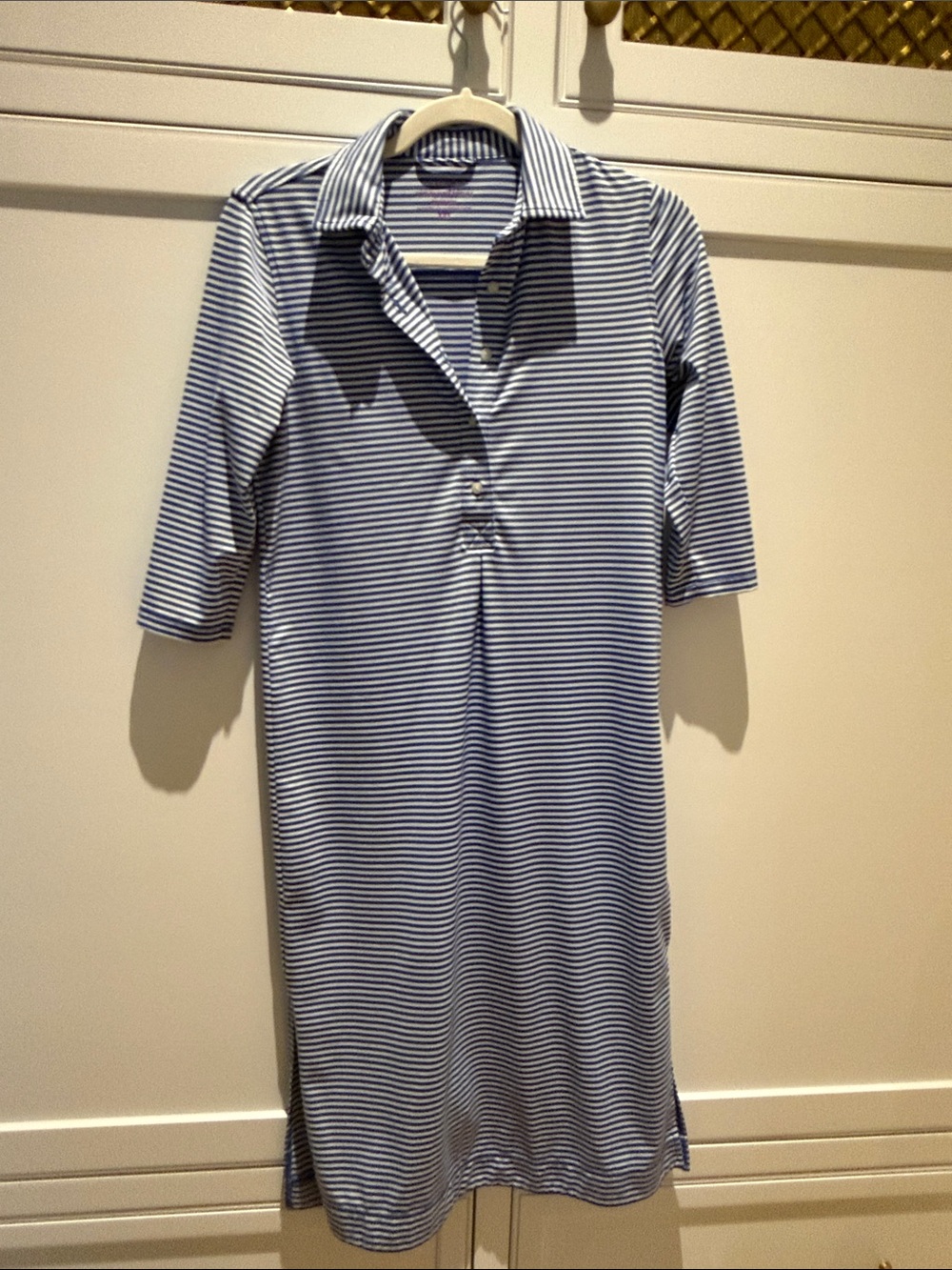 Vineyard Vines Striped Blue and White Collared Women’s Dress